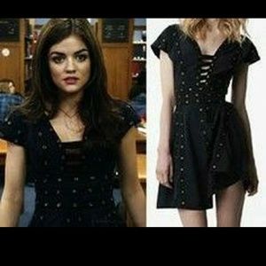 Zac posen snap tape pretty little liars dress goth